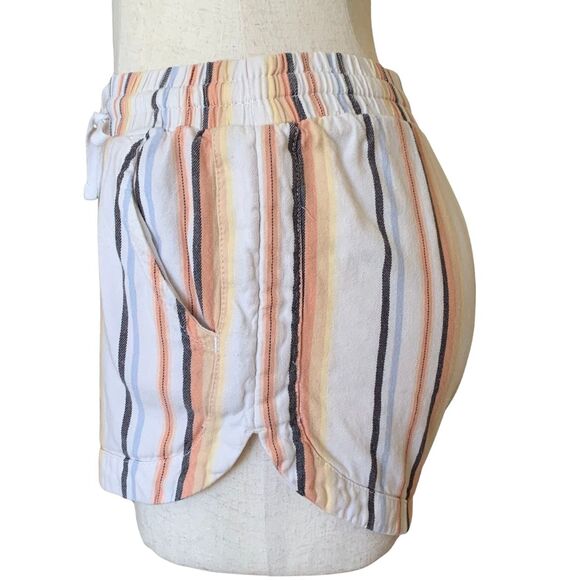 Billabong XS Striped Drawstring Shorts Pastel Multi-Color Casual Comfy - Picture 2 of 11